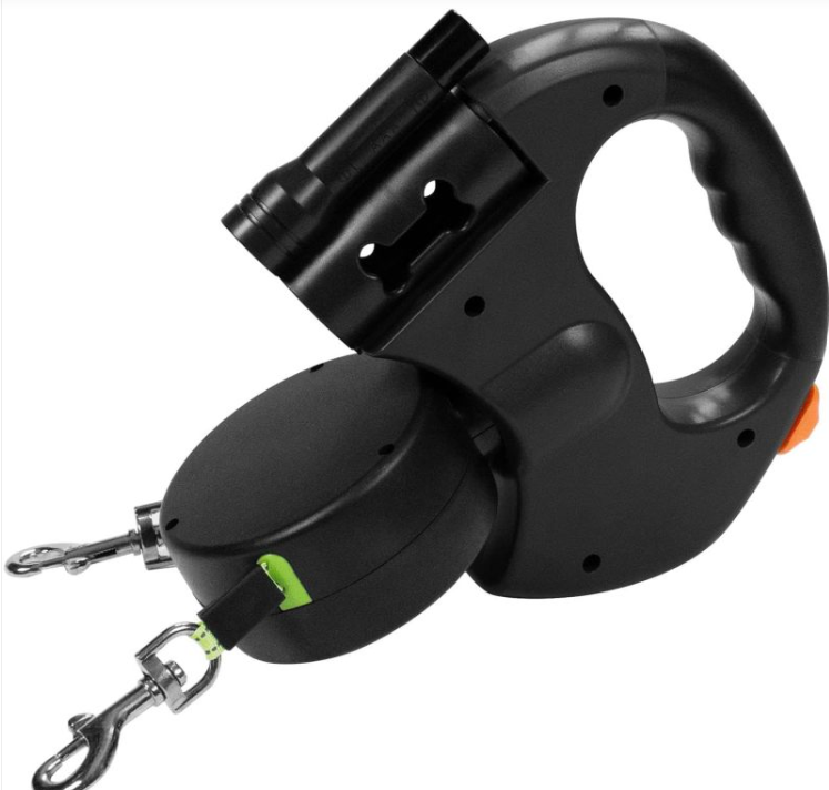 PACKCO Dual Retractable Leash one-hand brake and lock detail