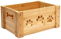 PACKCO Premium Wooden Pet Toy Box – Eco-Friendly Bamboo Storage Crate for Dogs & Cats